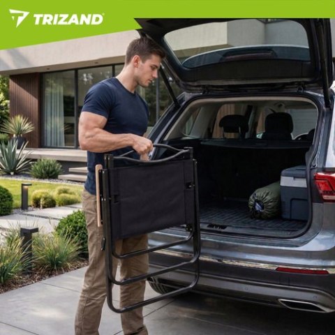 Krzesło ogrodowe 54x56x79cm czarne Trizand