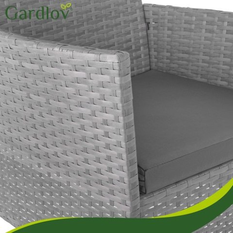 Meble ogrodowe rattanowe antracyt Gardlov 26907