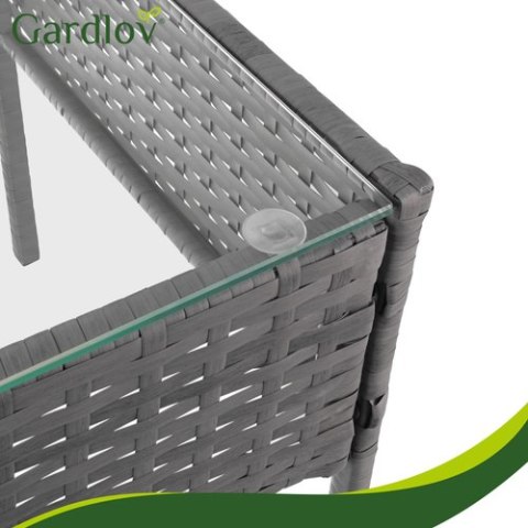 Meble ogrodowe rattanowe antracyt Gardlov 26907