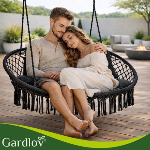 Poduszka na huśtawkę podwójną- czarna Gardlov