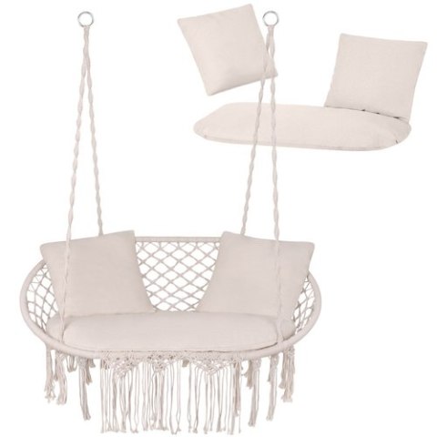 Poduszka na huśtawkę podwójną- kremowa Gardlov