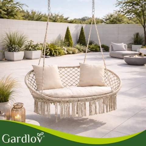 Poduszka na huśtawkę podwójną- kremowa Gardlov