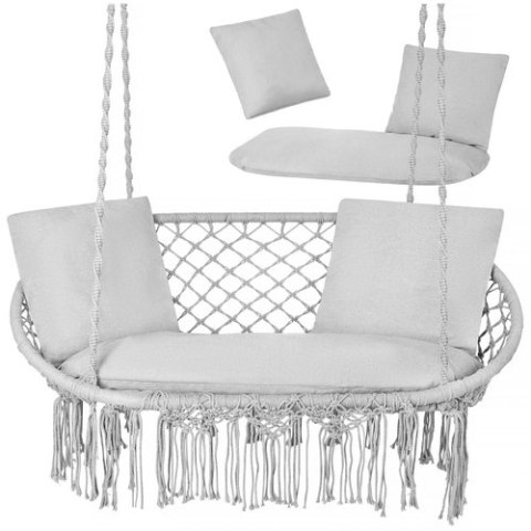 Poduszka na huśtawkę podwójną- szara Gardlov