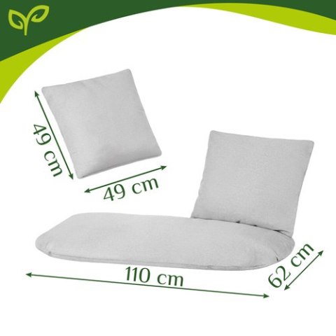 Poduszka na huśtawkę podwójną- szara Gardlov