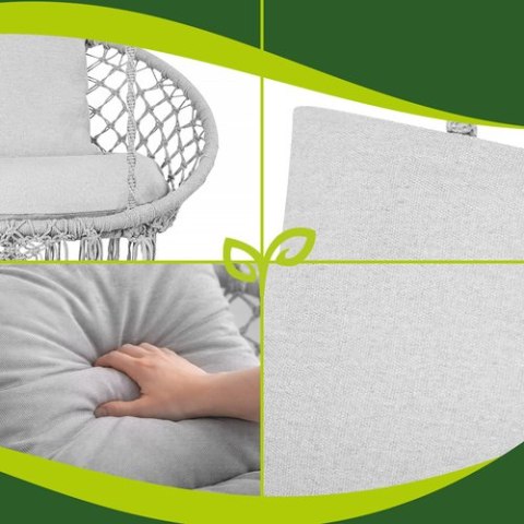 Poduszka na huśtawkę podwójną- szara Gardlov