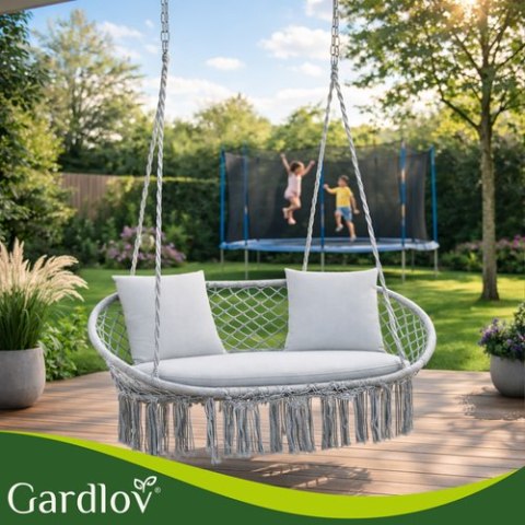 Poduszka na huśtawkę podwójną- szara Gardlov