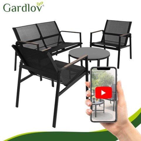 Zestaw mebli balkonowych - 4el. Gardlov