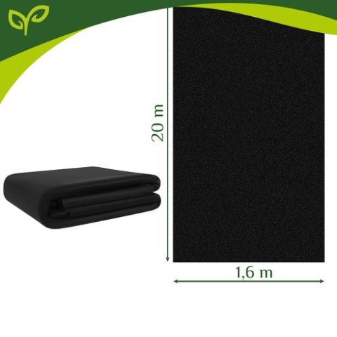 Agrowłóknina czarna 1,6x20m 50g/m2 Gardlov