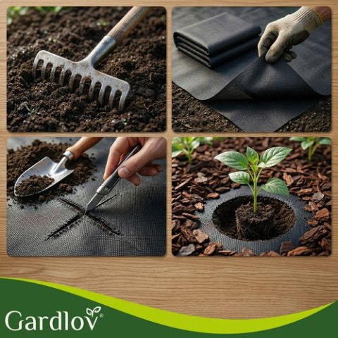 Agrowłóknina czarna 1,6x20m 50g/m2 Gardlov