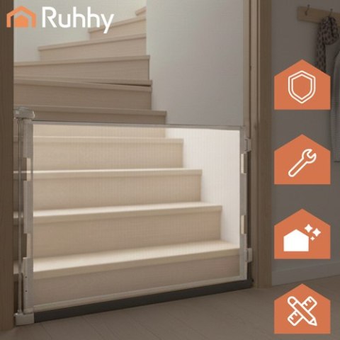 Bramka zabezpieczająca do drzwi-szara Ruhhy