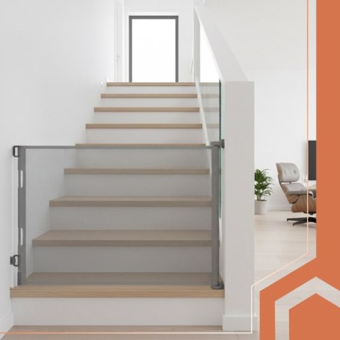 Bramka zabezpieczająca do drzwi-szara Ruhhy