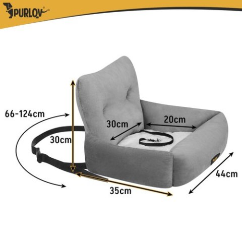 Fotelik samochodowy dla psa S 44x35x30cm Purlov