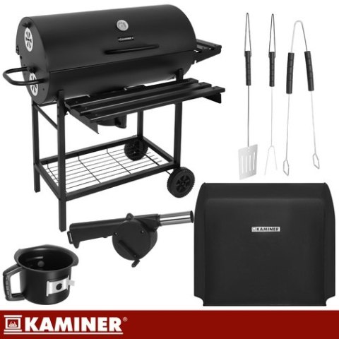 Grill ogrodowy z pokrywą 108x67x96cm Kaminer