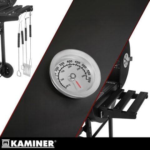 Grill ogrodowy z pokrywą 108x67x96cm Kaminer