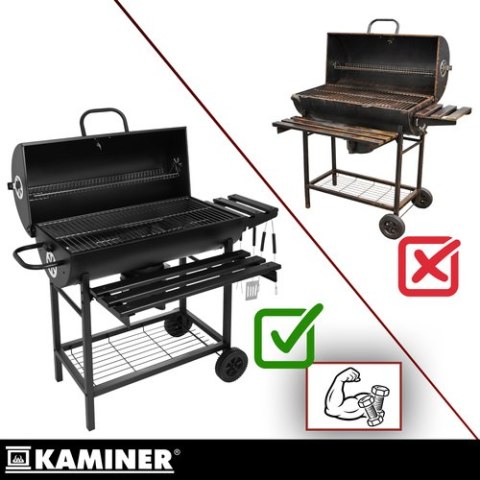 Grill ogrodowy z pokrywą 108x67x96cm Kaminer