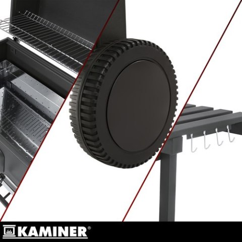 Grill ogrodowy z pokrywą 114x67x120cm Kaminer