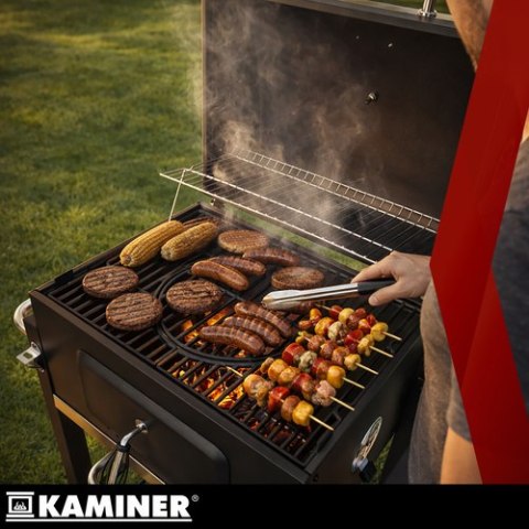 Grill ogrodowy z pokrywą 114x67x120cm Kaminer