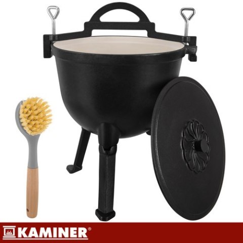 Kociołek żeliwny emaliowany 10l Kaminer