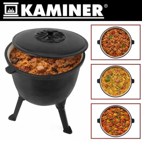 Kociołek żeliwny emaliowany 8l Kaminer