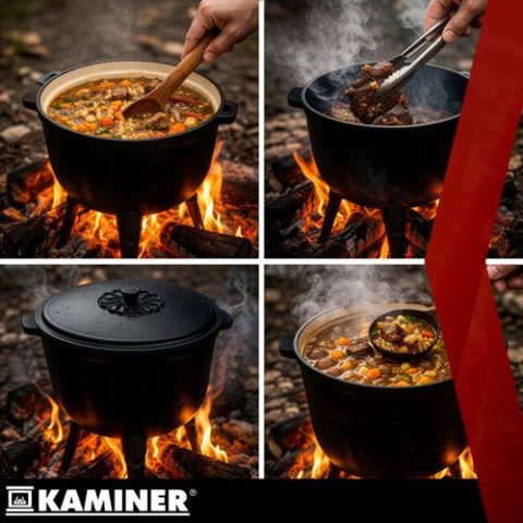 Kociołek żeliwny emaliowany 8l Kaminer