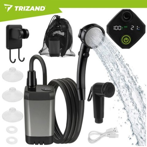 Prysznic turystyczny na akumulator 6000mAh Trizand