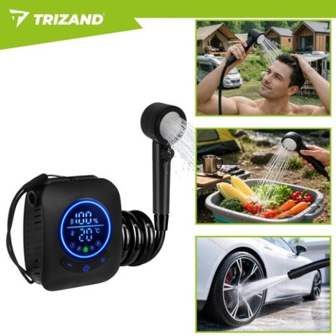 Prysznic turystyczny na akumulator 8000mAh Trizand