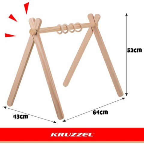 Stojak edukacyjny drewniany dla dzieci Kruzzel