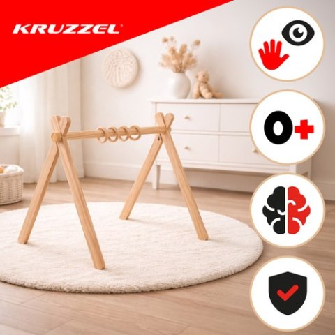 Stojak edukacyjny drewniany dla dzieci Kruzzel