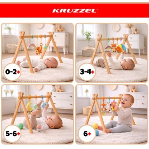 Stojak edukacyjny drewniany dla dzieci Kruzzel