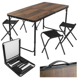 Stół ogrodowy składany + 4 krzesła Gardlov