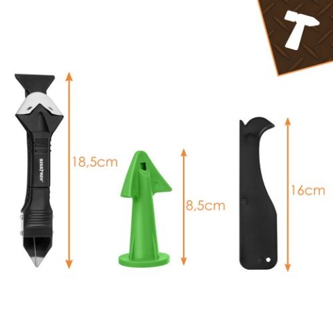 Szpachelki i końcówki do silikonu - 14el. Bigstren