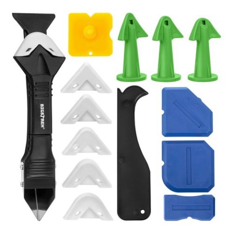 Szpachelki i końcówki do silikonu - 14el. Bigstren