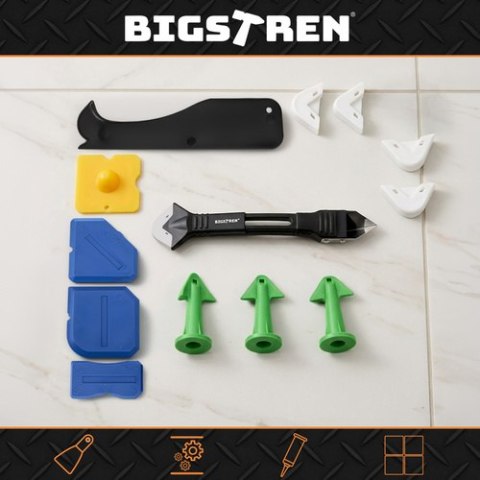 Szpachelki i końcówki do silikonu - 14el. Bigstren