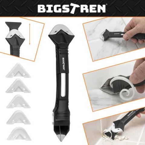 Szpachelki i końcówki do silikonu - 14el. Bigstren