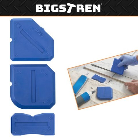 Szpachelki i końcówki do silikonu - 14el. Bigstren