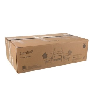 Meble ogrodowe rattanowe czarne Gardlov 26908