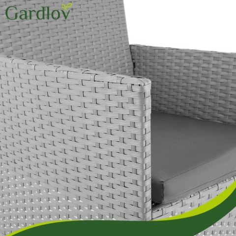 Meble ogrodowe rattanowe szare Gardlov 26910