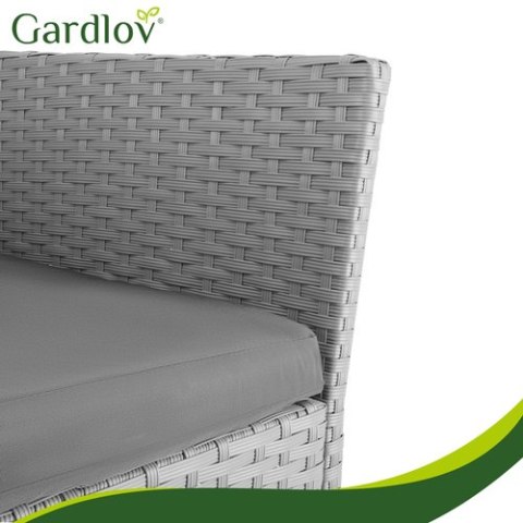 Meble ogrodowe rattanowe szare Gardlov 26910