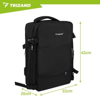 Plecak turystyczny 42x32x40cm czarny Trizand