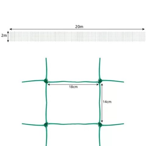 Siatka - podpora do roślin 2x20m Gardlov 23980