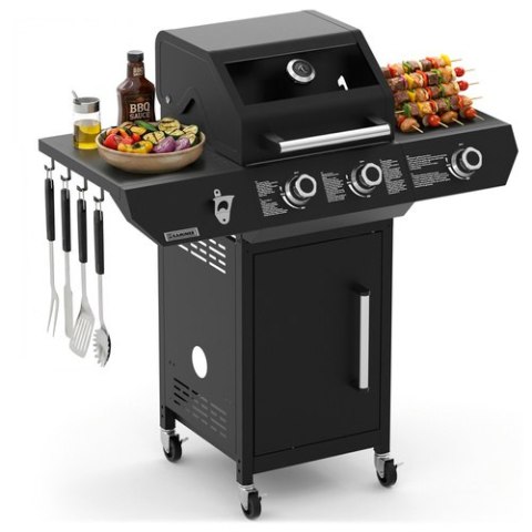 Grill gazowy 2+1 10kW Varen Black 3.0 Kaminer