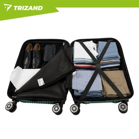 Zestaw walizek 3w1- zielone Trizand 27672