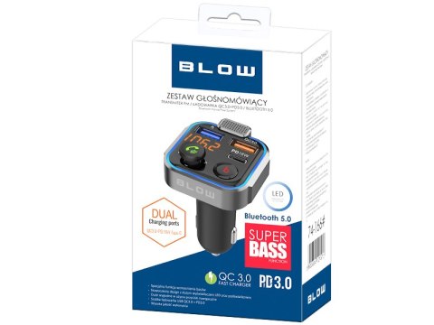 74-166# Transmiter fm blow bluetooth5.1+qc3.0 +pd 20w"