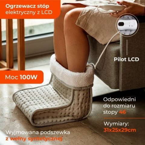 AD 7432 Ogrzewacz stóp elektryczny z lcd pilotem