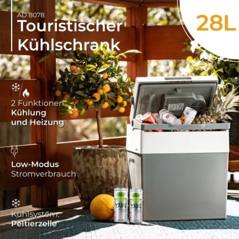 AD 8078 Lodówka turystyczna 28 l | zasilanie ac/dc