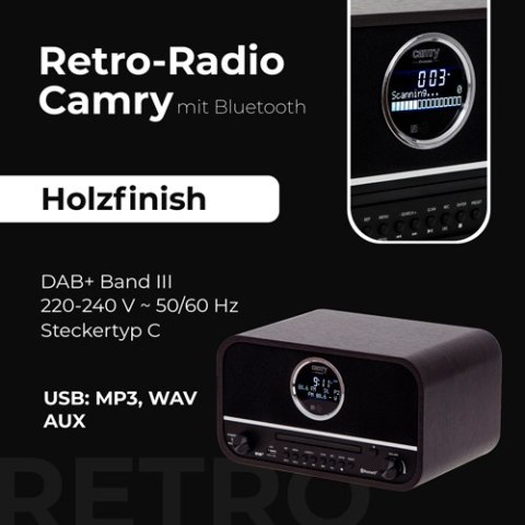 CR 1182 Retro radio z bluetooth