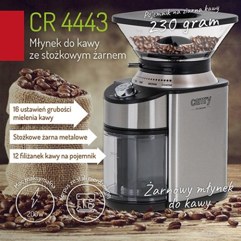 CR 4443 Młynek do kawy ze stożkowym żarnem